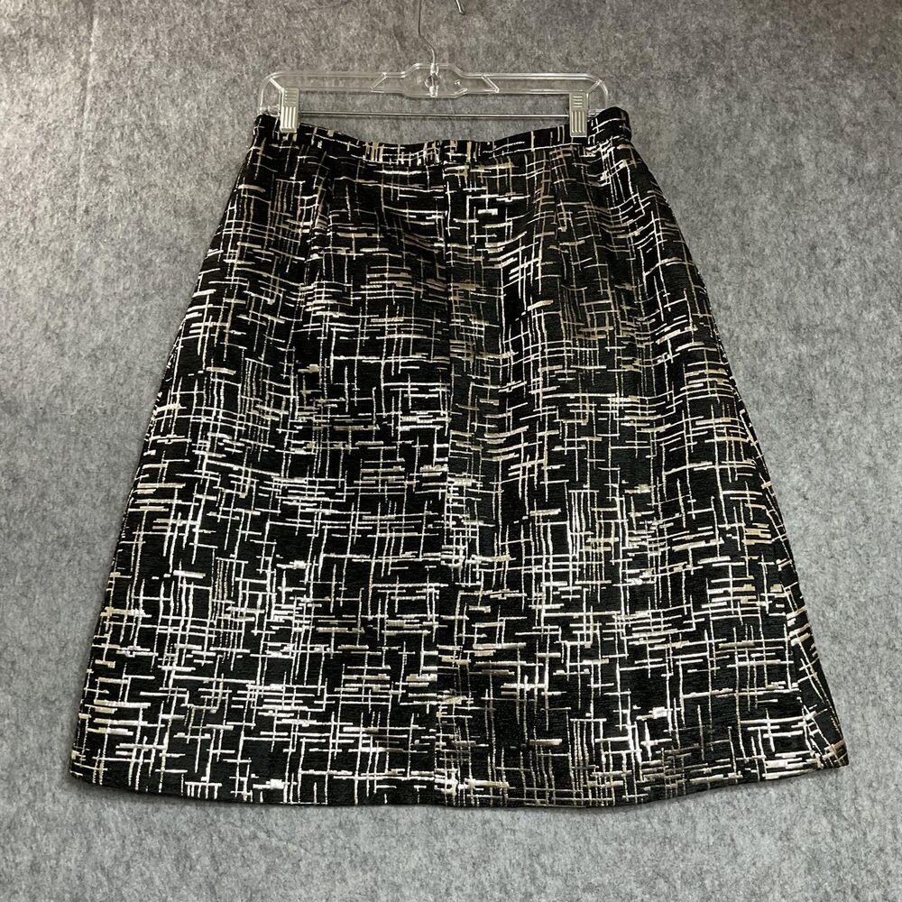 Alex Marie Skirt Womens 8 Black Shimmer Pleated Knee Length Lined Party NWT - Picture 5 of 10